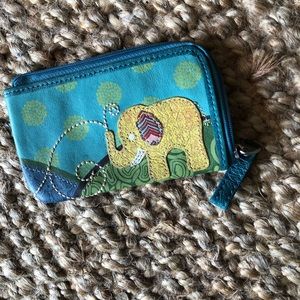 Fossil | Teal Leather Wallet with Elephant